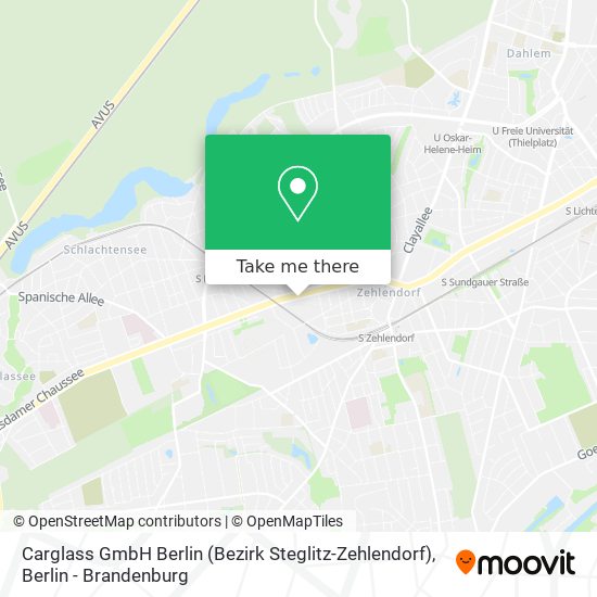 Карта Carglass GmbH Berlin (Bezirk Steglitz-Zehlendorf)