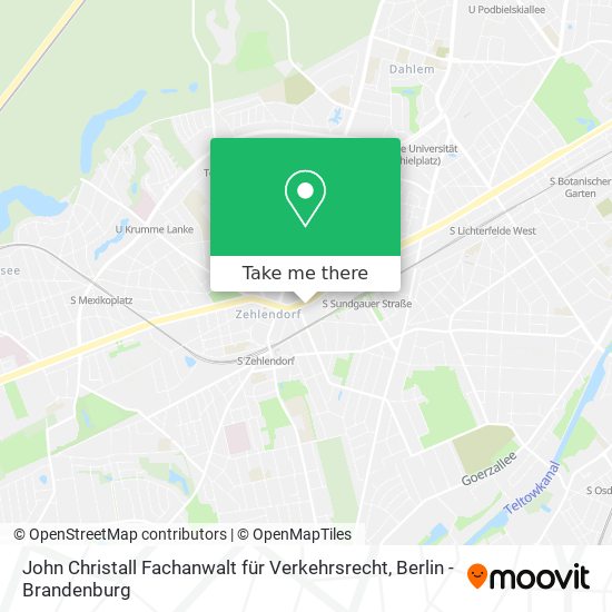 John Christall Fachanwalt für Verkehrsrecht map