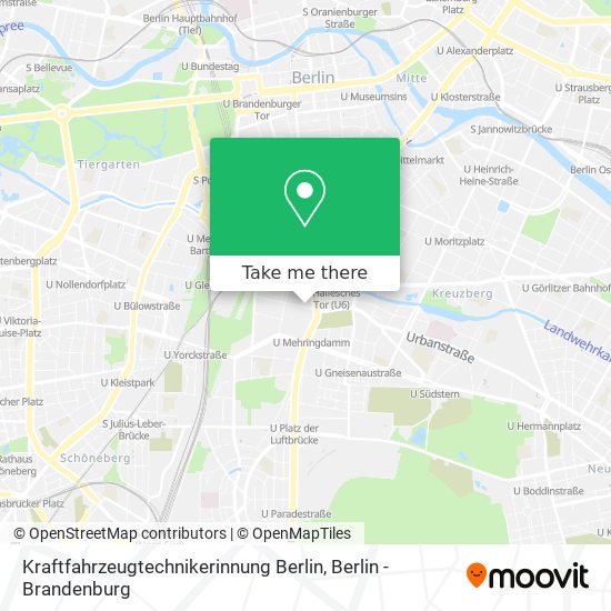 Карта Kraftfahrzeugtechnikerinnung Berlin