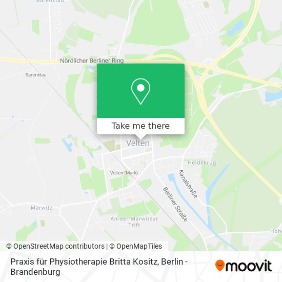 Praxis für Physiotherapie Britta Kositz map