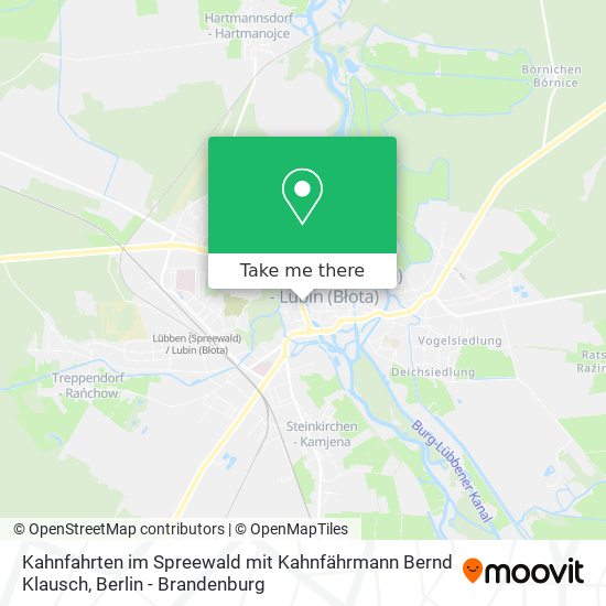Карта Kahnfahrten im Spreewald mit Kahnfährmann Bernd Klausch