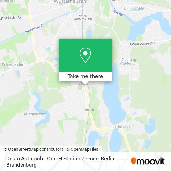 Карта Dekra Automobil GmbH Station Zeesen