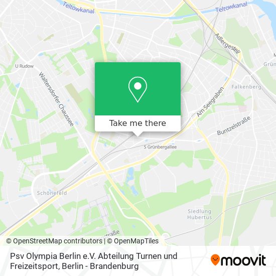 Карта Psv Olympia Berlin e.V. Abteilung Turnen und Freizeitsport