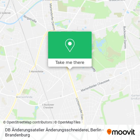 DB Änderungsatelier Änderungsschneiderei map