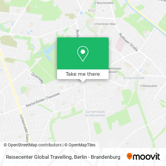 Карта Reisecenter Global Travelling