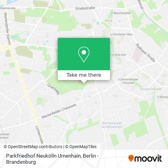 Parkfriedhof Neukölln Urnenhain map