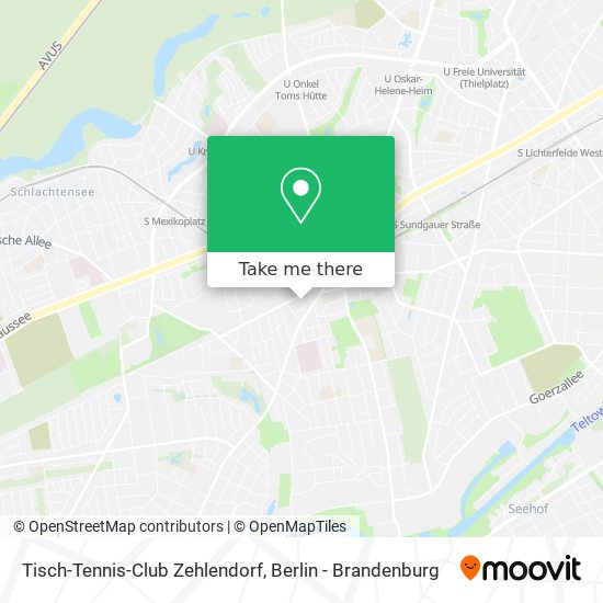 Карта Tisch-Tennis-Club Zehlendorf