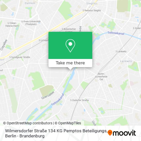 Карта Wilmersdorfer Straße 134 KG Pemptos Beteiligungs