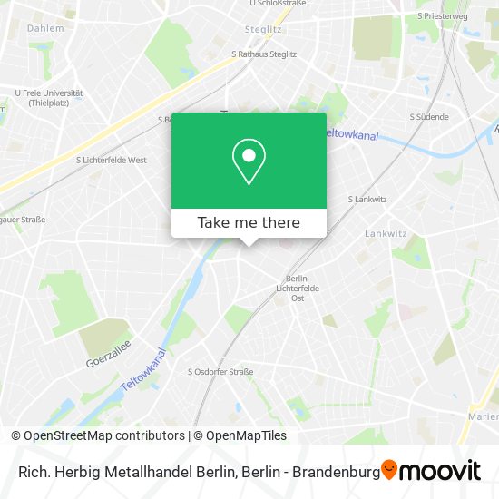Карта Rich. Herbig Metallhandel Berlin