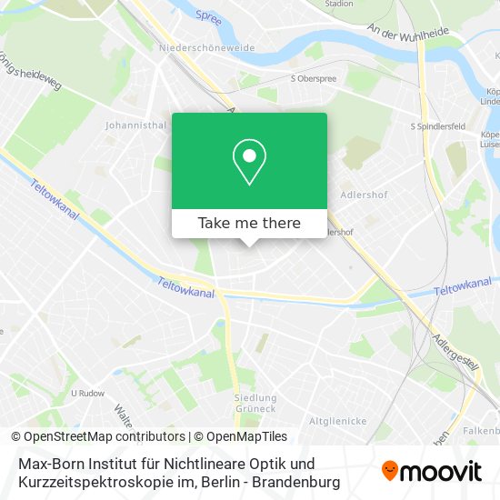 Max-Born Institut für Nichtlineare Optik und Kurzzeitspektroskopie im map