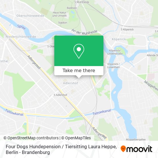 Карта Four Dogs Hundepension / Tiersitting Laura Heppe