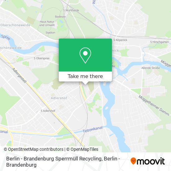 Berlin - Brandenburg Sperrmüll Recycling map