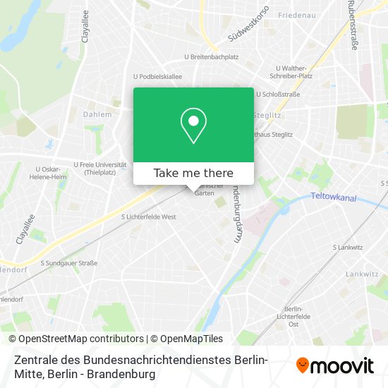 Карта Zentrale des Bundesnachrichtendienstes Berlin-Mitte