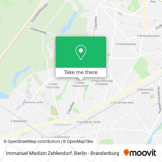 Immanuel Medizin Zehlendorf map