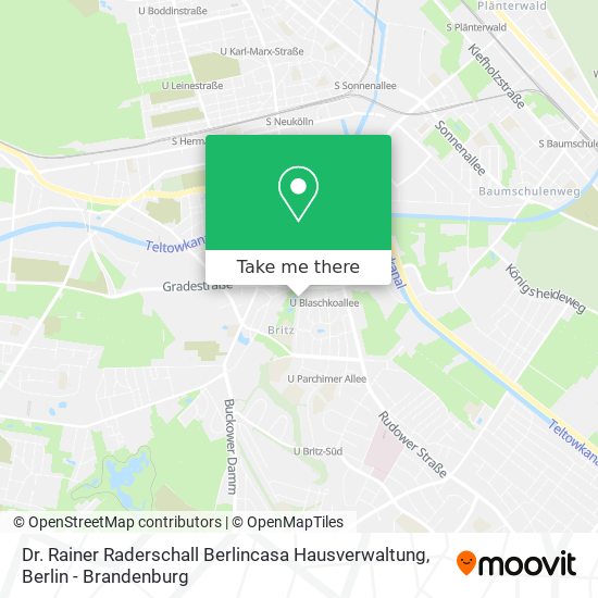 Карта Dr. Rainer Raderschall Berlincasa Hausverwaltung