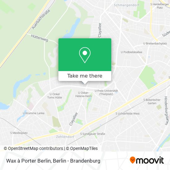 Wax à Porter Berlin map