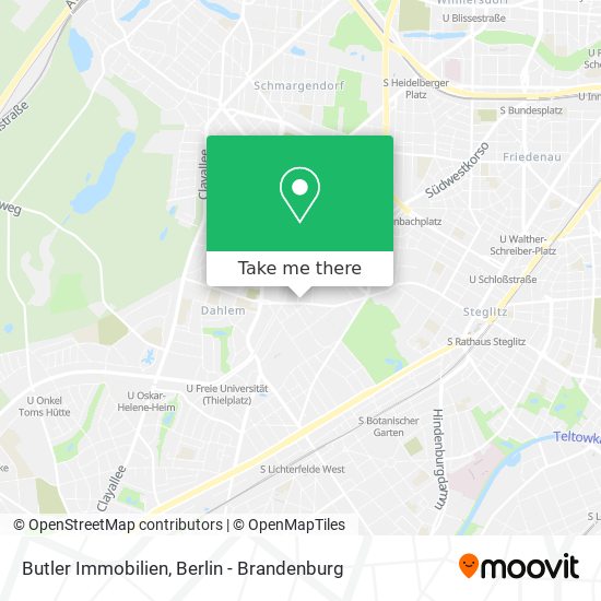 Butler Immobilien map