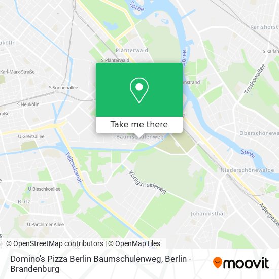 Domino's Pizza Berlin Baumschulenweg map