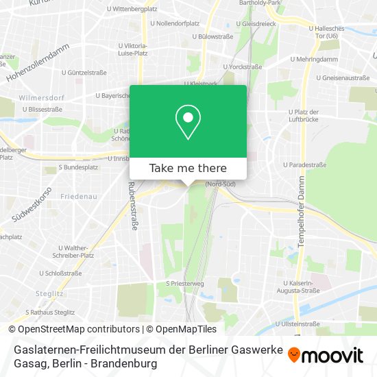 Карта Gaslaternen-Freilichtmuseum der Berliner Gaswerke Gasag