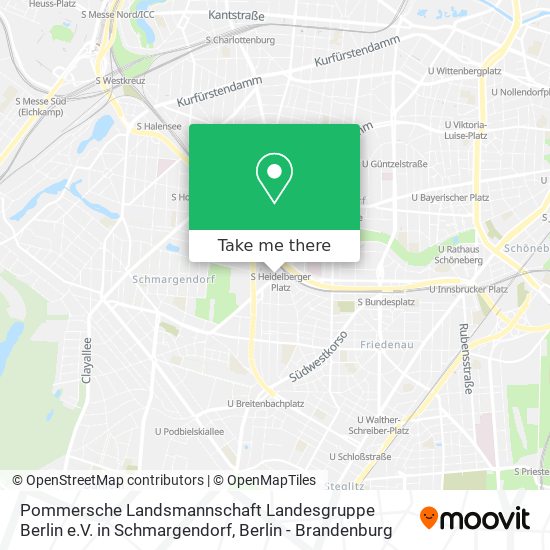 Карта Pommersche Landsmannschaft Landesgruppe Berlin e.V. in Schmargendorf