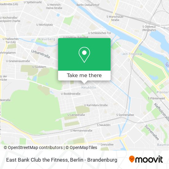 East Bank Club the Fitness map