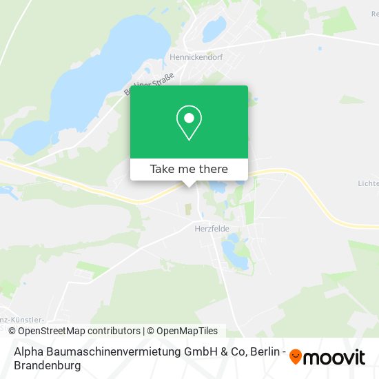 Карта Alpha Baumaschinenvermietung GmbH & Co