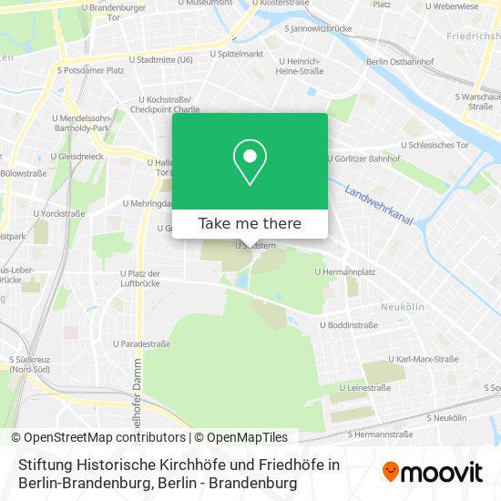 Карта Stiftung Historische Kirchhöfe und Friedhöfe in Berlin-Brandenburg