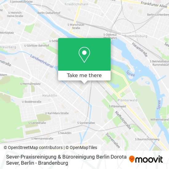 Карта Sever-Praxisreinigung & Büroreinigung Berlin Dorota Sever