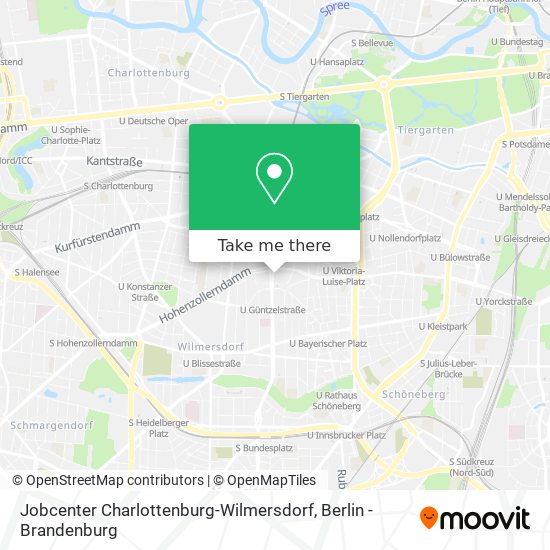 Jobcenter Charlottenburg-Wilmersdorf map