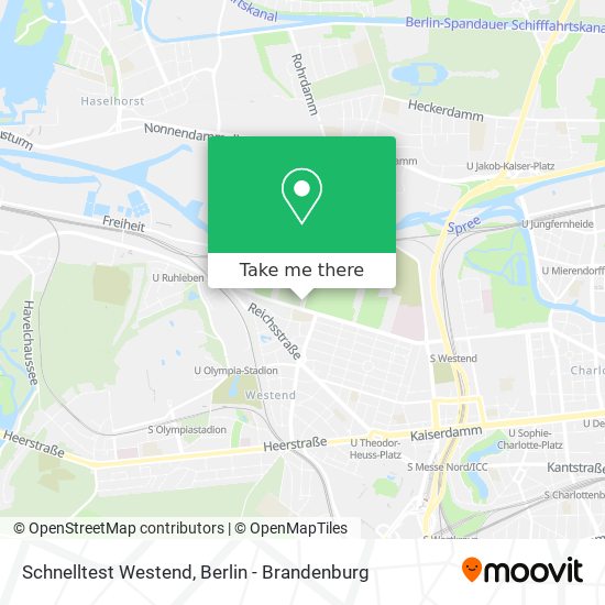 Schnelltest Westend map