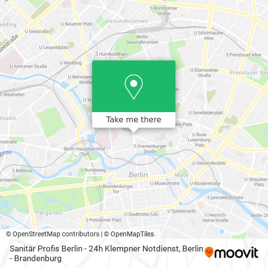 Sanitär Profis Berlin - 24h Klempner Notdienst map