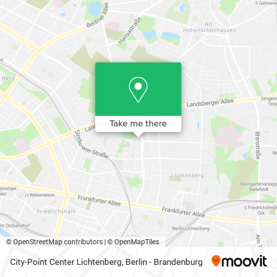 City-Point Center Lichtenberg map