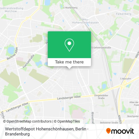 Карта Wertstoffdepot Hohenschönhausen