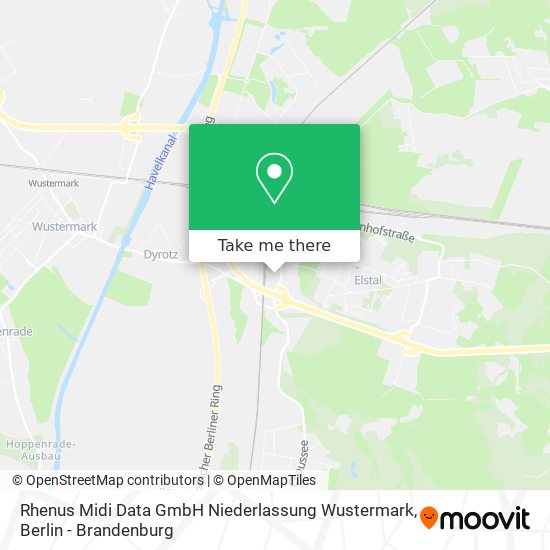 Карта Rhenus Midi Data GmbH Niederlassung Wustermark