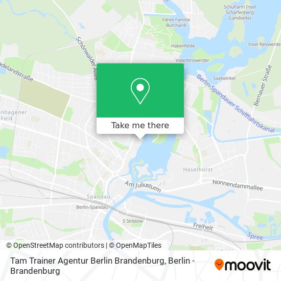 Карта Tam Trainer Agentur Berlin Brandenburg