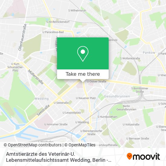 Amtstierärzte des Veterinär-U. Lebensmittelaufsichtssamt Wedding map