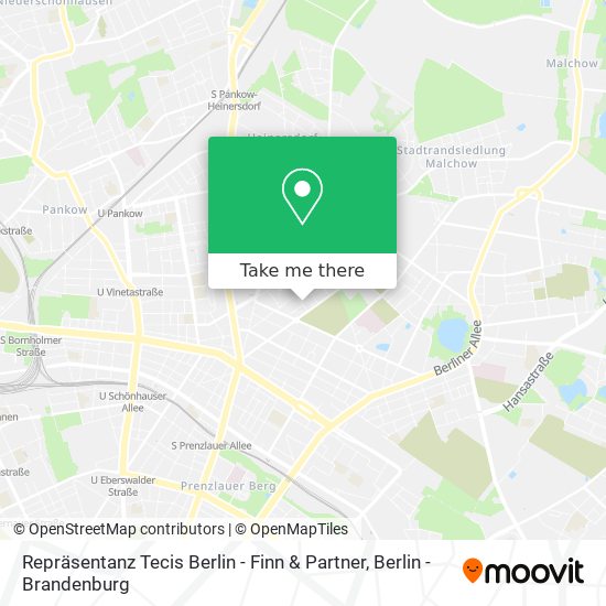 Repräsentanz Tecis Berlin - Finn & Partner map