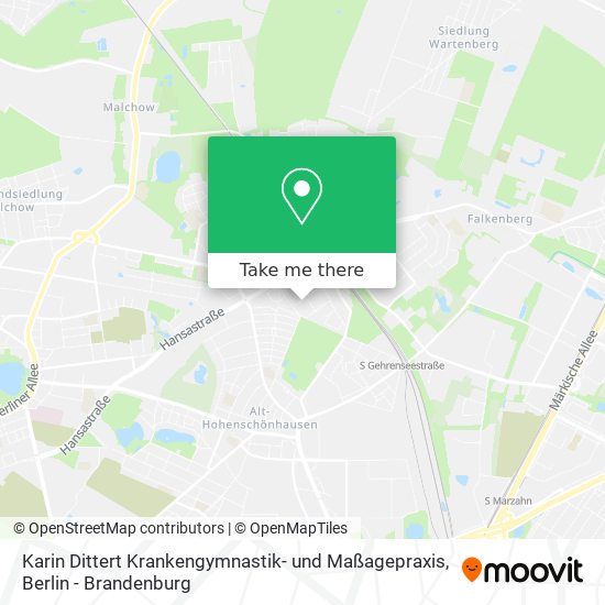 Karin Dittert Krankengymnastik- und Maßagepraxis map