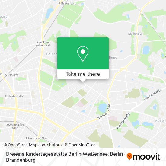 Карта Dreieins Kindertagesstätte Berlin-Weißensee