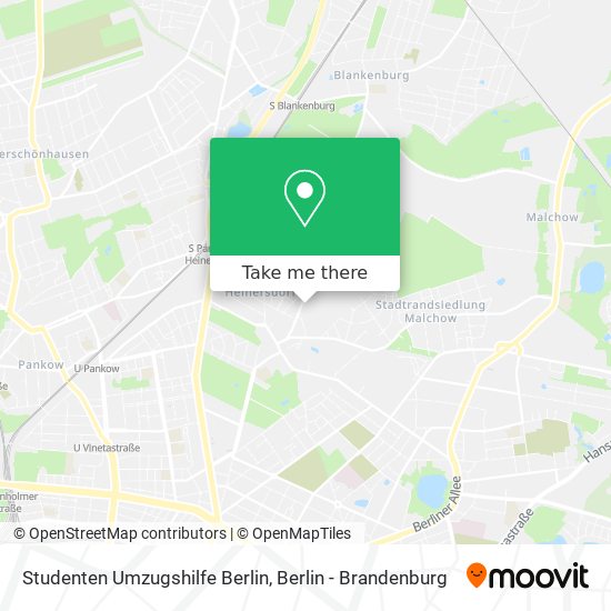 Карта Studenten Umzugshilfe Berlin