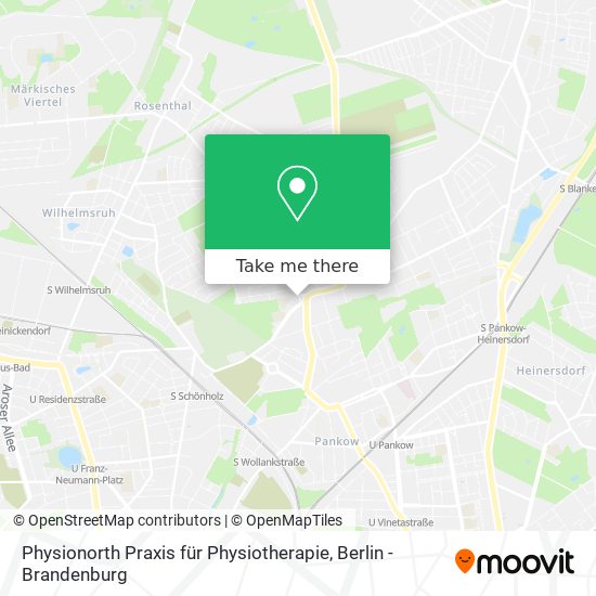 Карта Physionorth Praxis für Physiotherapie