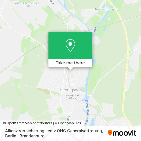 Карта Allianz Versicherung Lentz OHG Generalvertretung