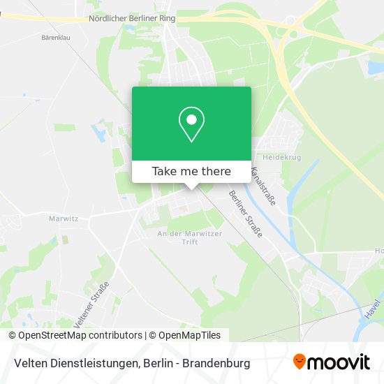 Velten Dienstleistungen map