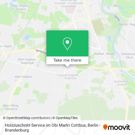 Holzzuschnitt-Service im Obi Markt Cottbus map