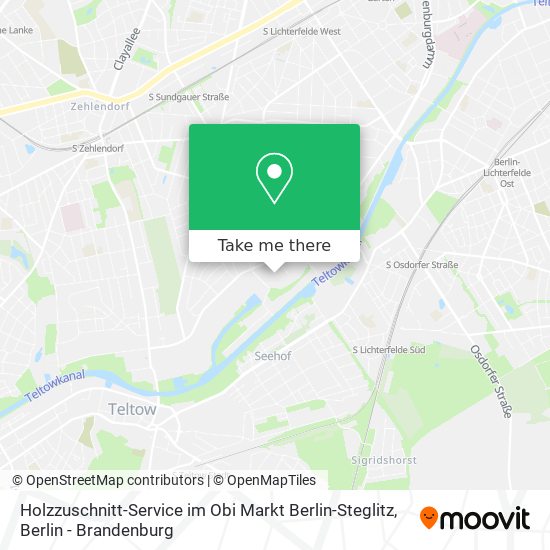 Holzzuschnitt-Service im Obi Markt Berlin-Steglitz map