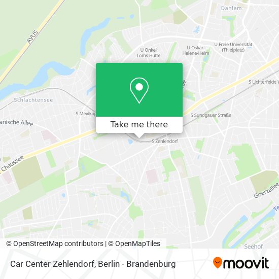 Car Center Zehlendorf map
