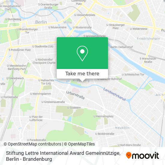 Карта Stiftung Lettre International Award Gemeinnützige