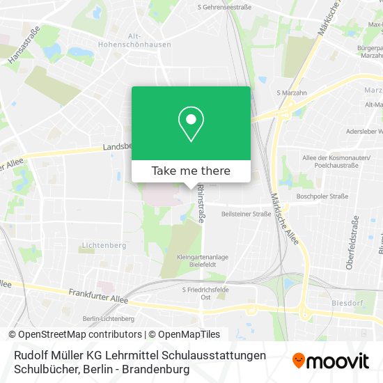 Карта Rudolf Müller KG Lehrmittel Schulausstattungen Schulbücher