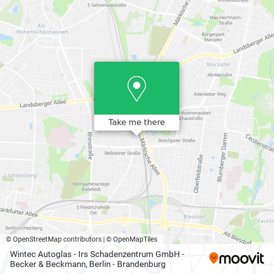 Карта Wintec Autoglas - Irs Schadenzentrum GmbH - Becker & Beckmann