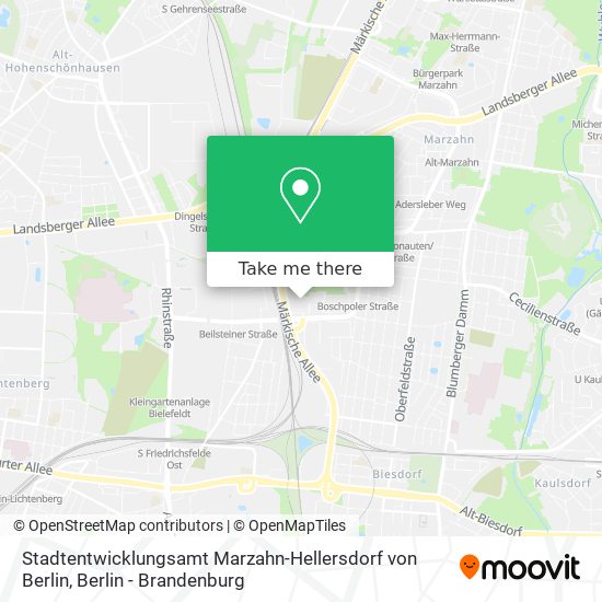 Карта Stadtentwicklungsamt Marzahn-Hellersdorf von Berlin